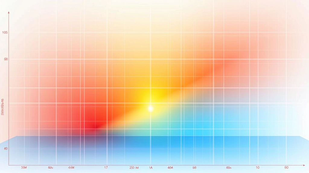 Website layout grid showing heat map zones with red areas indicating highest visual attention at top and center positions